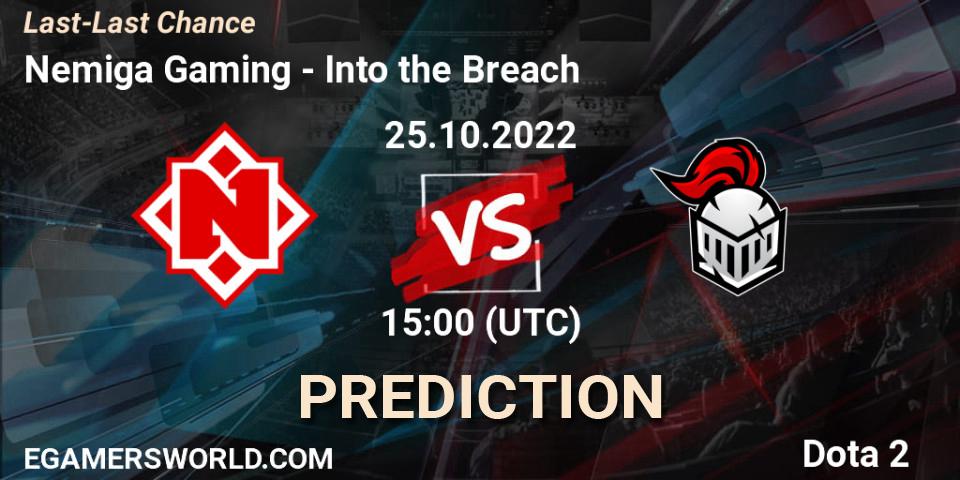 Nemiga Gaming contre Into the Breach : prédiction de match. 25.10.22. Dota 2, Last-Last Chance