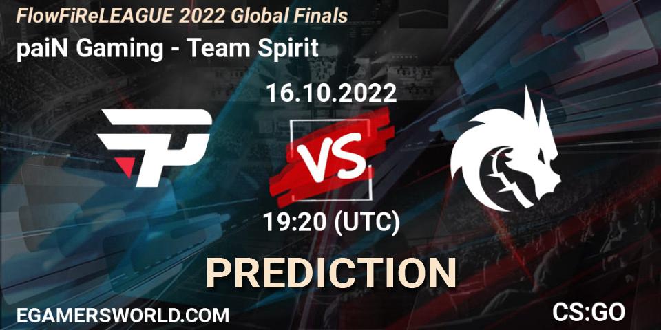 paiN Gaming contre Team Spirit : prédiction de match. 16.10.22. CS2 (CS:GO), FlowFiReLEAGUE 2022 Global Finals