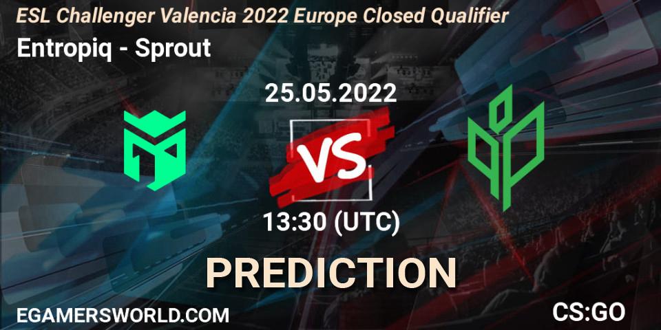 Entropiq contre Sprout : prédiction de match. 25.05.2022 at 13:30. Counter-Strike (CS2), ESL Challenger Valencia 2022 Europe Closed Qualifier