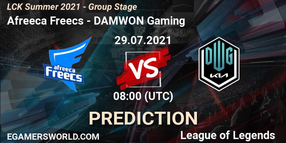 Afreeca Freecs contre DAMWON Gaming : prédiction de match. 29.07.2021 at 08:00. LoL, LCK Summer 2021 - Group Stage