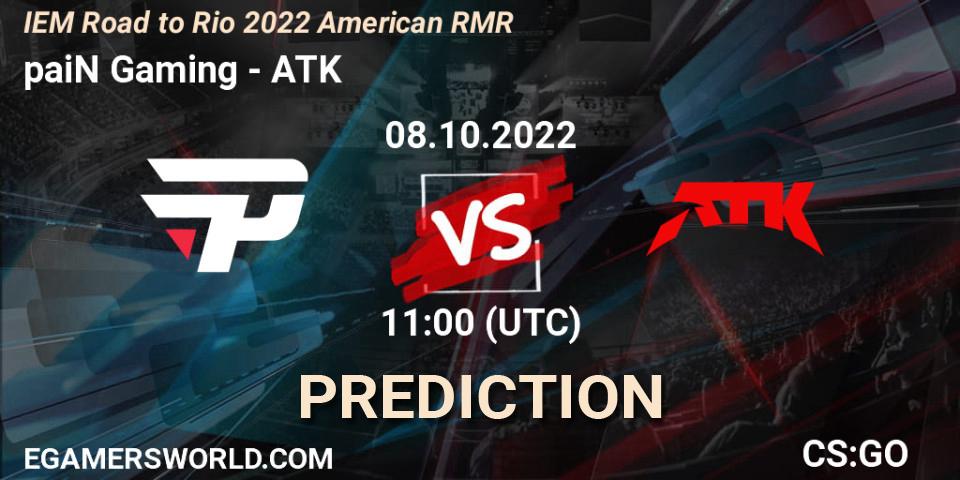 paiN Gaming contre ATK : prédiction de match. 08.10.22. CS2 (CS:GO), IEM Road to Rio 2022 American RMR