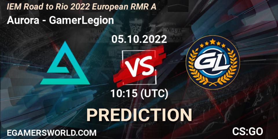 Aurora contre GamerLegion : prédiction de match. 05.10.22. CS2 (CS:GO), IEM Road to Rio 2022 European RMR A