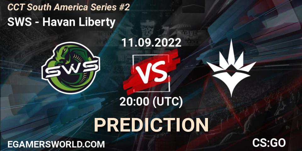 SWS contre Havan Liberty : prédiction de match. 11.09.2022 at 20:00. Counter-Strike (CS2), CCT South America Series #2