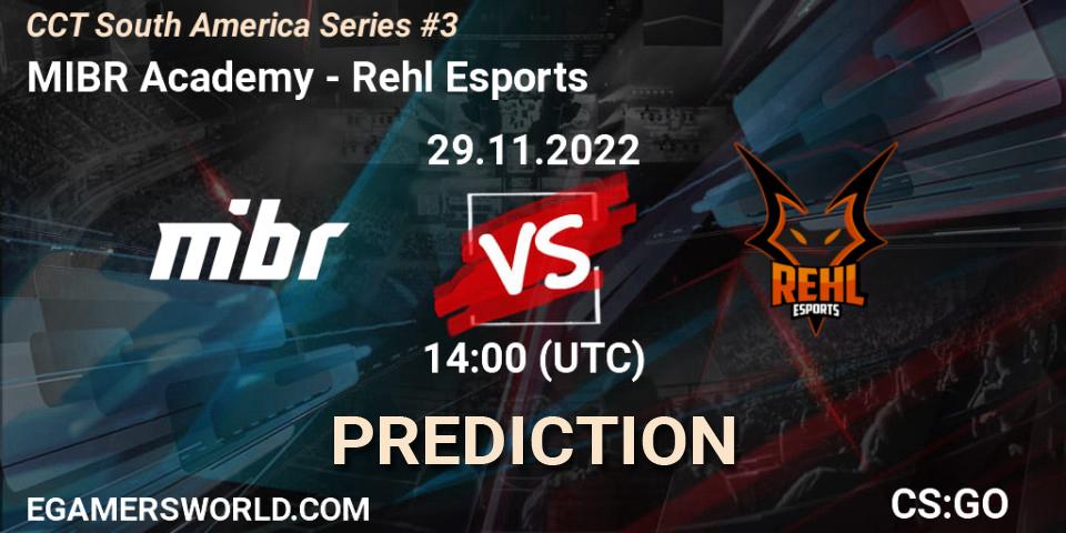 MIBR Academy contre Rehl Esports : prédiction de match. 29.11.22. CS2 (CS:GO), CCT South America Series #3