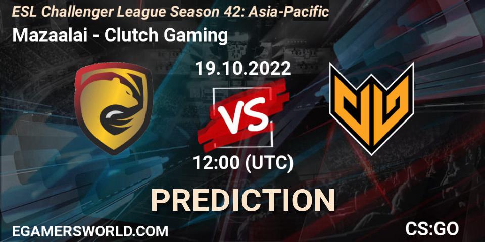 Mazaalai contre Clutch Gaming : prédiction de match. 19.10.22. CS2 (CS:GO), ESL Challenger League Season 42: Asia-Pacific