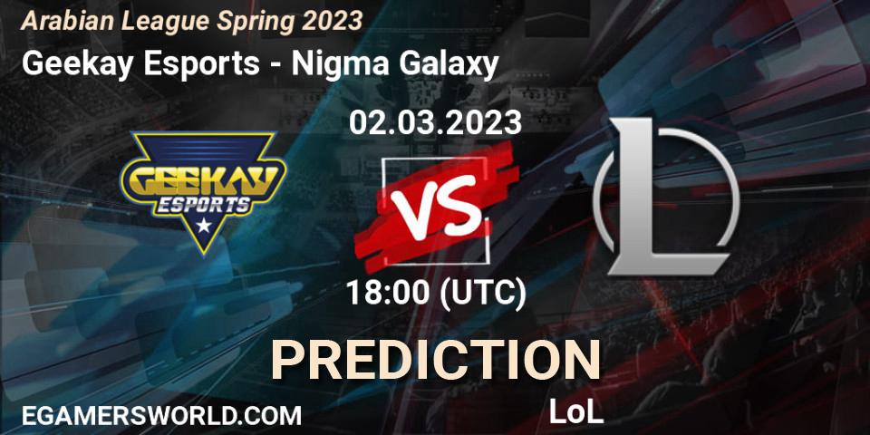 Geekay Esports contre Nigma Galaxy MENA : prédiction de match. 09.02.23. LoL, Arabian League Spring 2023