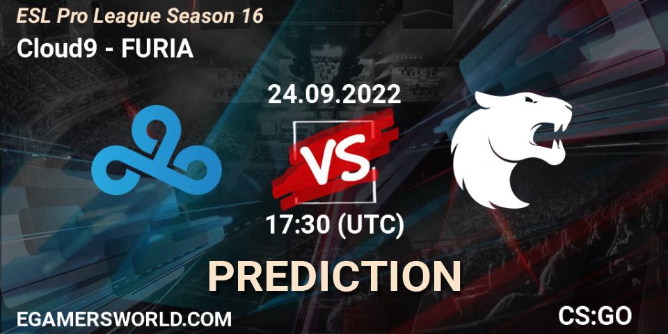 Cloud9 contre FURIA : prédiction de match. 24.09.22. CS2 (CS:GO), ESL Pro League Season 16