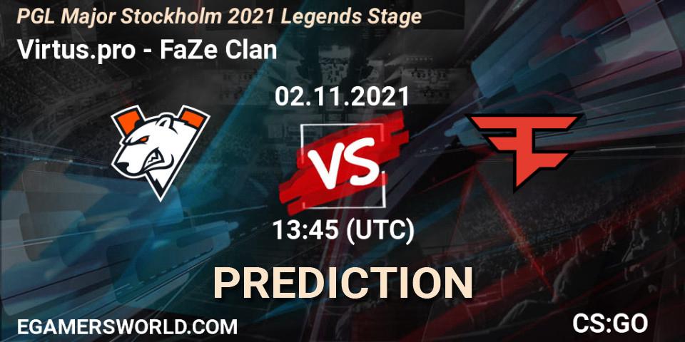 Virtus.pro contre FaZe Clan : prédiction de match. 02.11.21. CS2 (CS:GO), PGL Major Stockholm 2021 Legends Stage