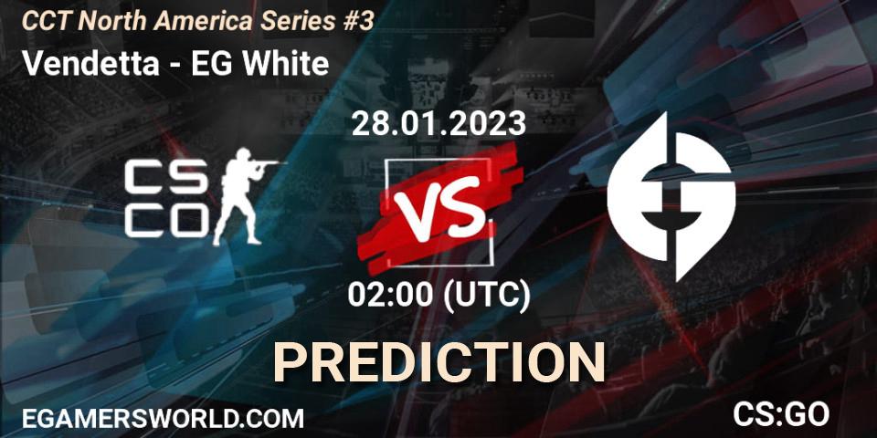 Vendetta contre EG White : prédiction de match. 29.01.23. CS2 (CS:GO), CCT North America Series #3