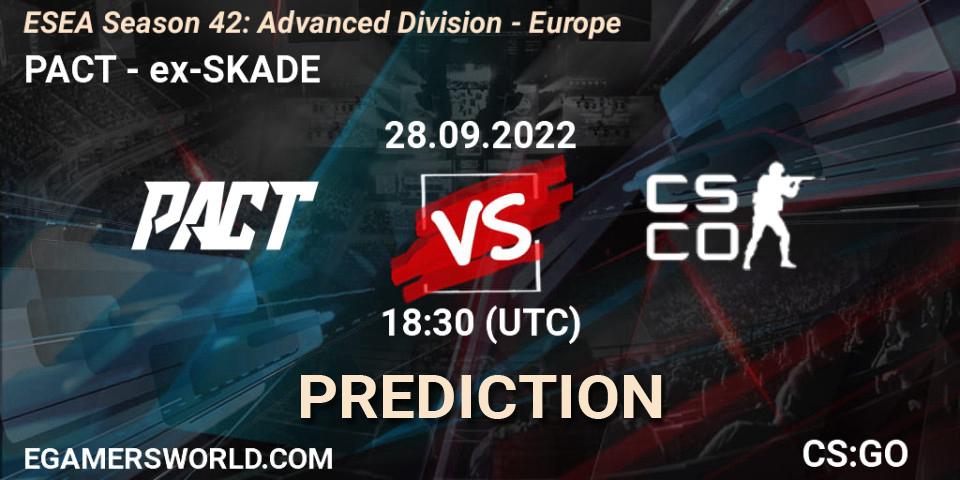 PACT contre ex-SKADE : prédiction de match. 29.09.22. CS2 (CS:GO), ESEA Season 42: Advanced Division - Europe