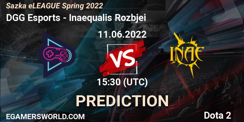 DGG Esports contre Inaequalis Rozbíječi : prédiction de match. 11.06.2022 at 15:09. Dota 2, Sazka eLEAGUE Spring 2022