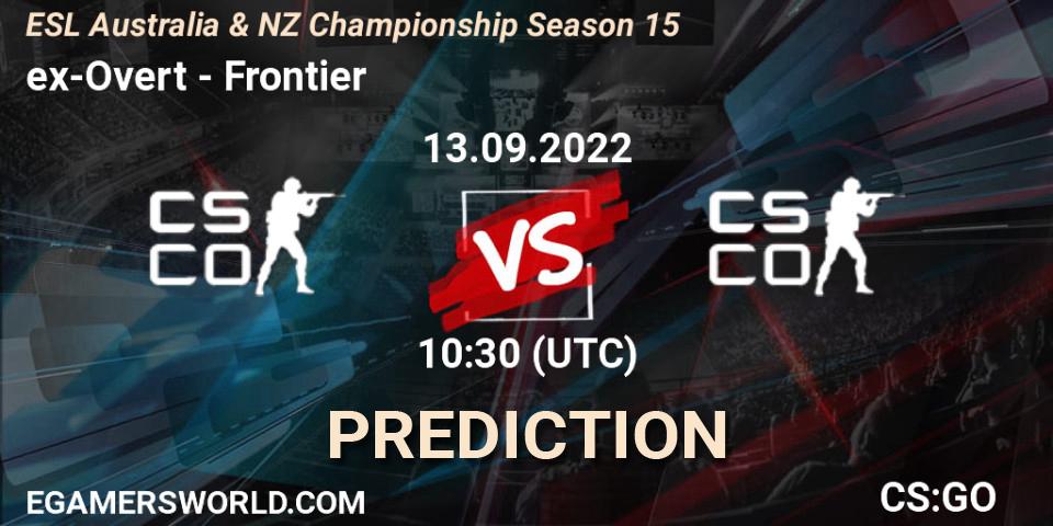 Antic Esports contre Frontier : prédiction de match. 13.09.2022 at 10:25. Counter-Strike (CS2), ESL ANZ Champs Season 15