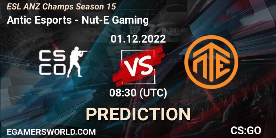 Antic Esports contre Nut-E Gaming : prédiction de match. 01.12.22. CS2 (CS:GO), ESL ANZ Champs Season 15