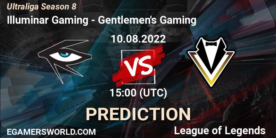 Illuminar Gaming contre Gentlemen's Gaming : prédiction de match. 10.08.2022 at 15:00. LoL, Ultraliga Season 8