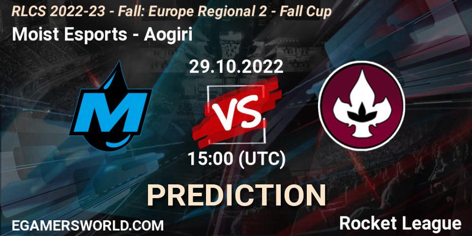 Moist Esports contre Aogiri : prédiction de match. 29.10.2022 at 15:00. Rocket League, RLCS 2022-23 - Fall: Europe Regional 2 - Fall Cup