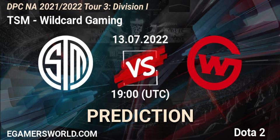 TSM contre Wildcard Gaming : prédiction de match. 13.07.22. Dota 2, DPC NA 2021/2022 Tour 3: Division I
