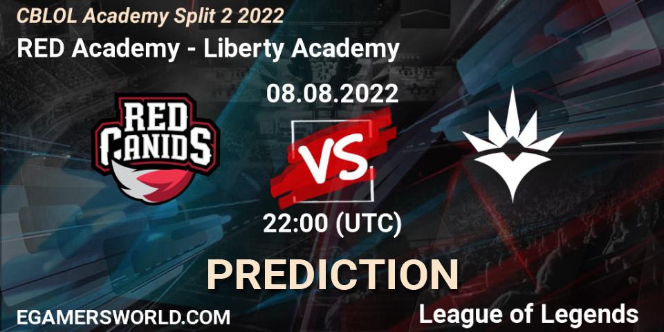 RED Academy contre Liberty Academy : prédiction de match. 08.08.2022 at 22:00. LoL, CBLOL Academy Split 2 2022