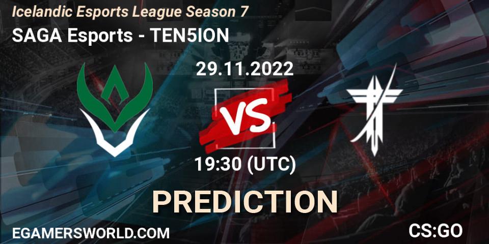 SAGA Esports contre TEN5ION : prédiction de match. 29.11.22. CS2 (CS:GO), Icelandic Esports League Season 7