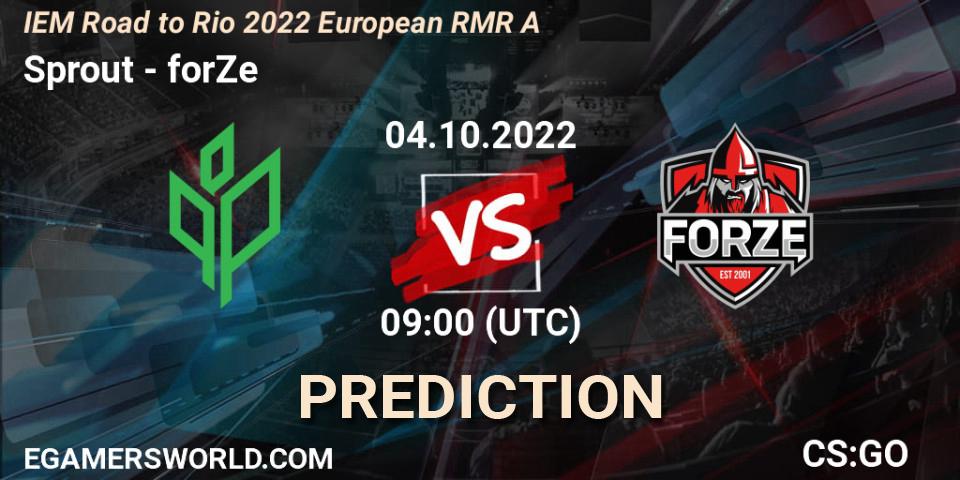 Sprout contre forZe : prédiction de match. 04.10.22. CS2 (CS:GO), IEM Road to Rio 2022 European RMR A