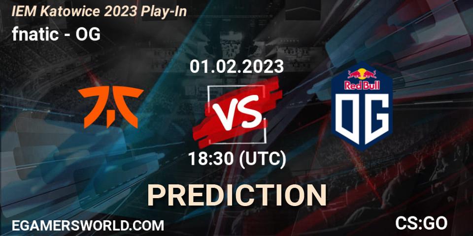 fnatic contre OG : prédiction de match. 01.02.23. CS2 (CS:GO), IEM Katowice 2023 Play-In