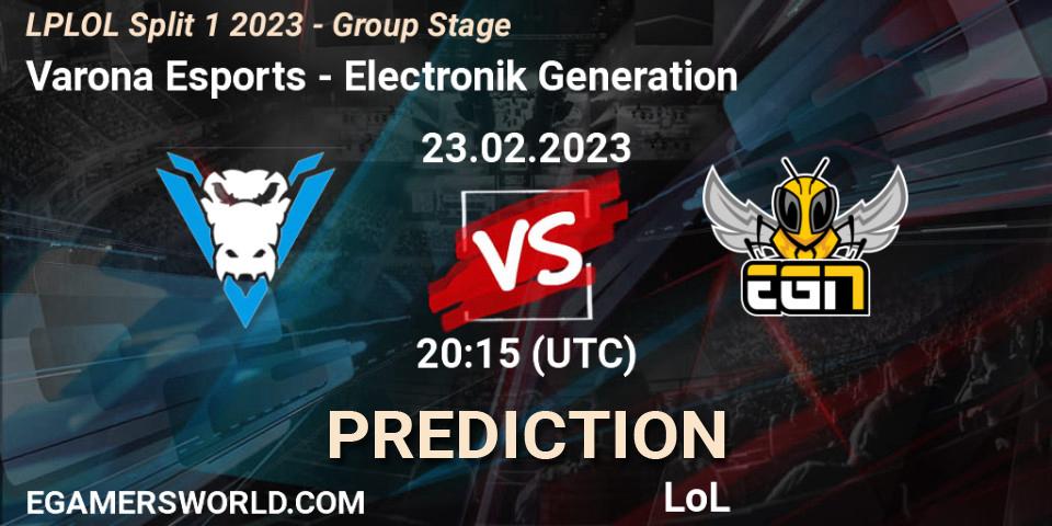 Varona Esports contre EGN Esports : prédiction de match. 23.02.2023 at 20:15. LoL, LPLOL Split 1 2023 - Group Stage