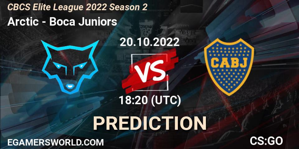 Arctic contre Boca Juniors : prédiction de match. 20.10.2022 at 20:05. Counter-Strike (CS2), CBCS Elite League 2022 Season 2