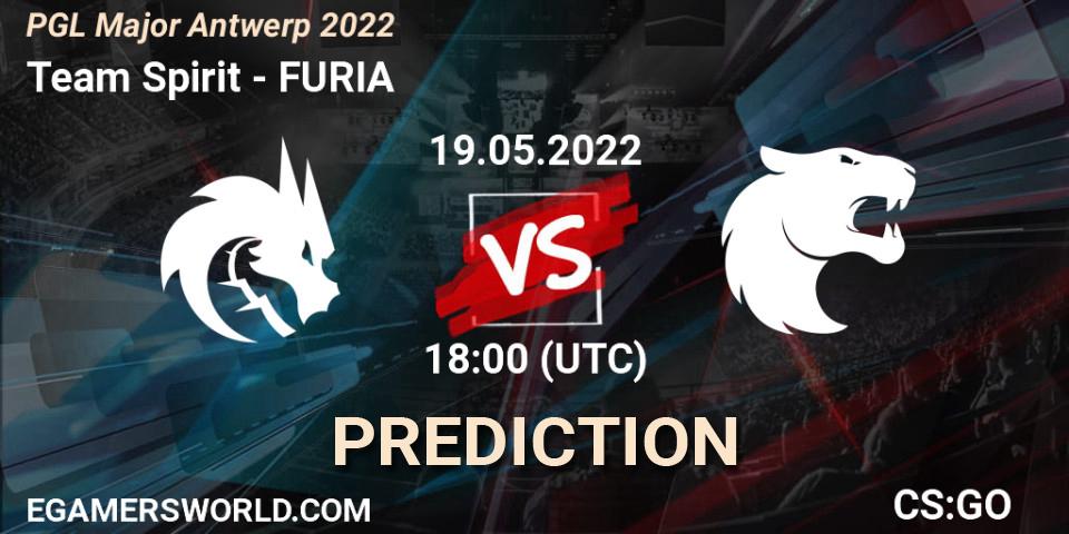 Team Spirit contre FURIA : prédiction de match. 19.05.2022 at 19:00. Counter-Strike (CS2), PGL Major Antwerp 2022