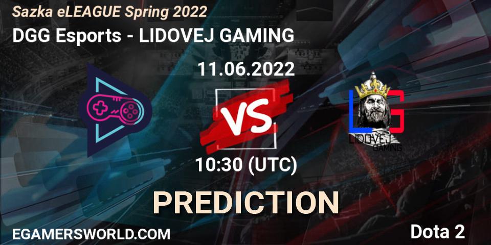 DGG Esports contre LIDOVEJ GAMING : prédiction de match. 11.06.2022 at 10:48. Dota 2, Sazka eLEAGUE Spring 2022