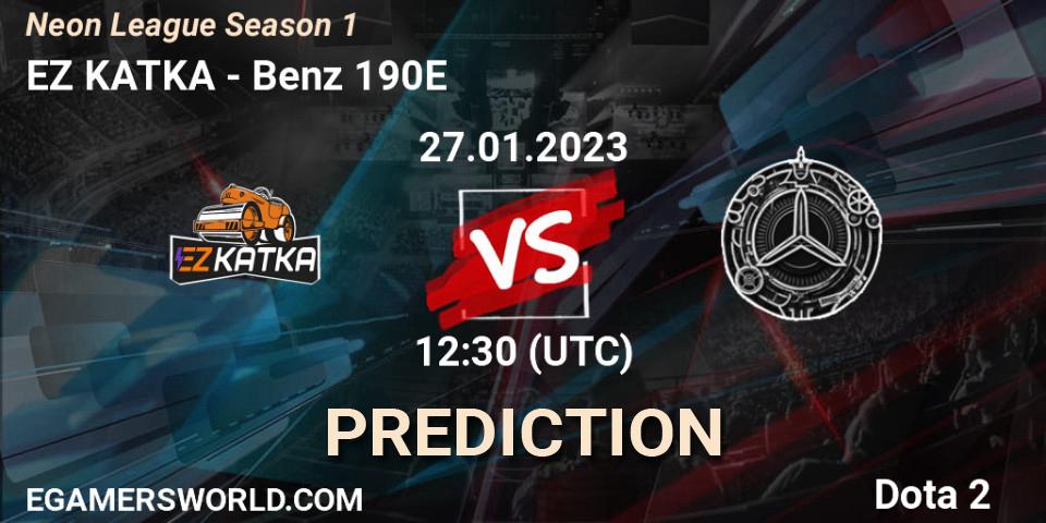 EZ KATKA contre Benz 190E : prédiction de match. 27.01.23. Dota 2, Neon League Season 1