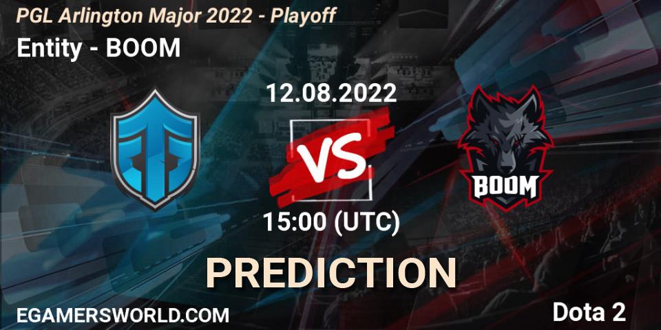 Entity contre BOOM : prédiction de match. 12.08.2022 at 15:01. Dota 2, PGL Arlington Major 2022 - Playoff