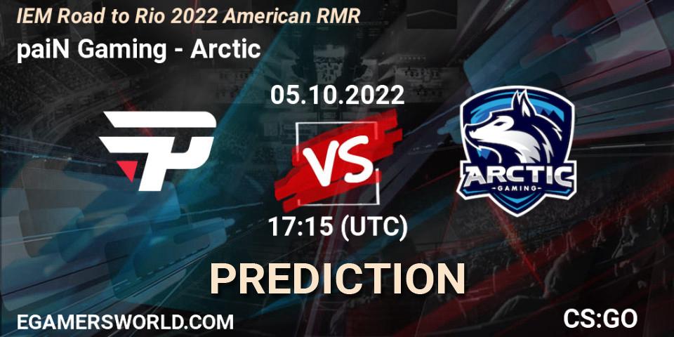 paiN Gaming contre Arctic : prédiction de match. 05.10.22. CS2 (CS:GO), IEM Road to Rio 2022 American RMR