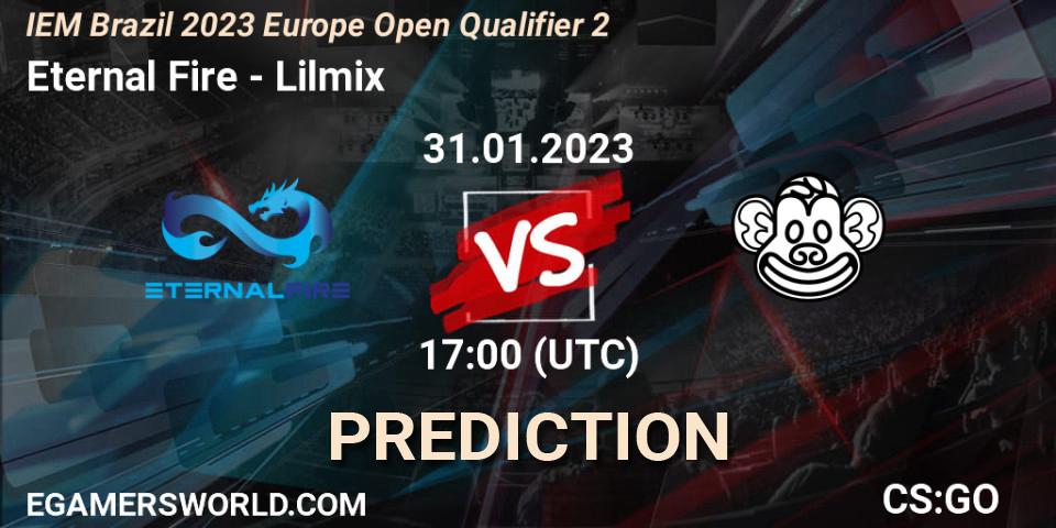 Eternal Fire contre Lilmix : prédiction de match. 31.01.23. CS2 (CS:GO), IEM Brazil Rio 2023 Europe Open Qualifier 2