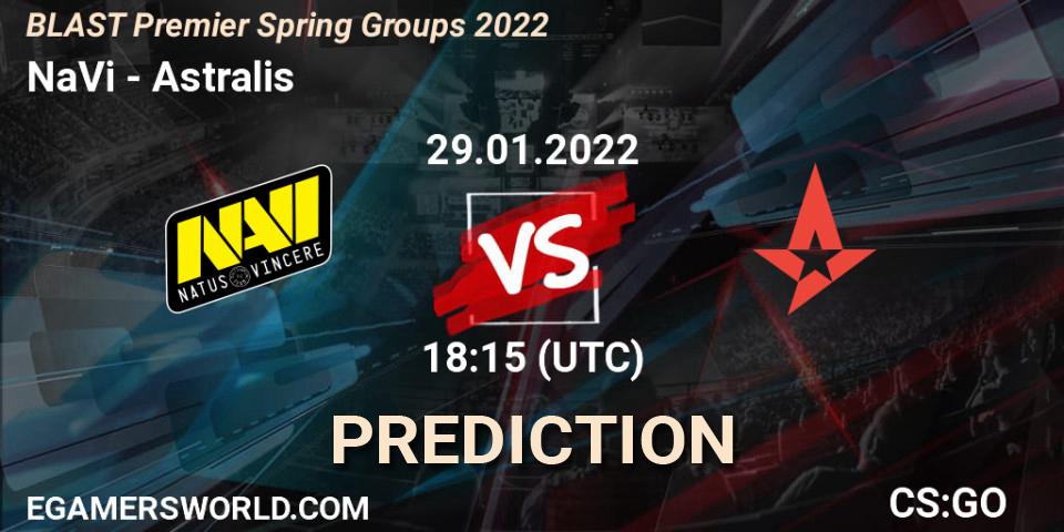 NaVi contre Astralis : prédiction de match. 29.01.2022 at 18:15. Counter-Strike (CS2), BLAST Premier Spring Groups 2022