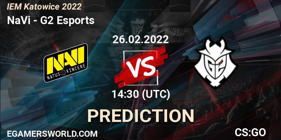 NaVi contre G2 Esports : prédiction de match. 26.02.2022 at 14:30. Counter-Strike (CS2), IEM Katowice 2022