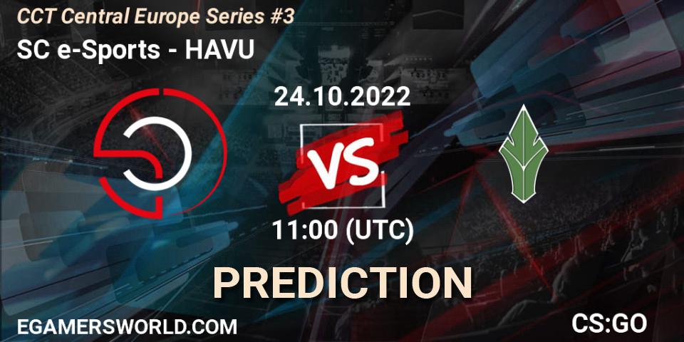 SC e-Sports contre HAVU : prédiction de match. 24.10.2022 at 11:30. Counter-Strike (CS2), CCT Central Europe Series #3