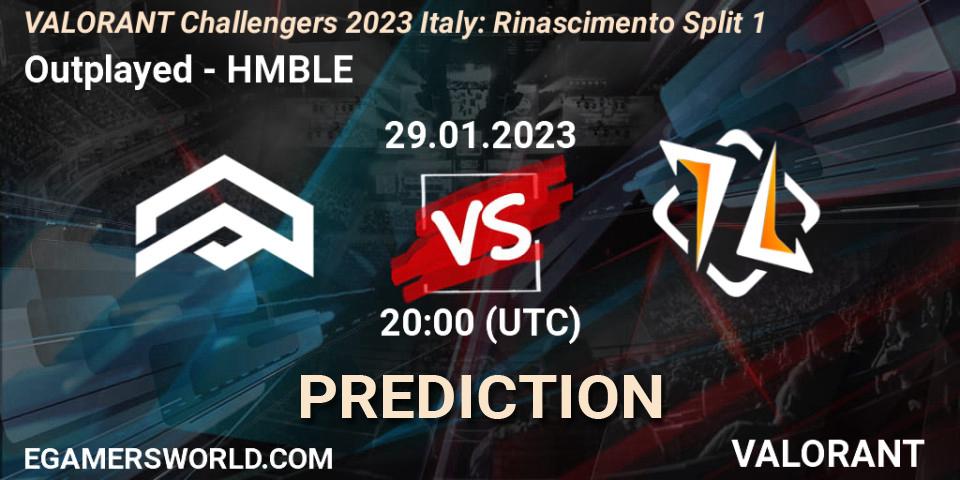 Outplayed contre HMBLE : prédiction de match. 29.01.23. VALORANT, VALORANT Challengers 2023 Italy: Rinascimento Split 1