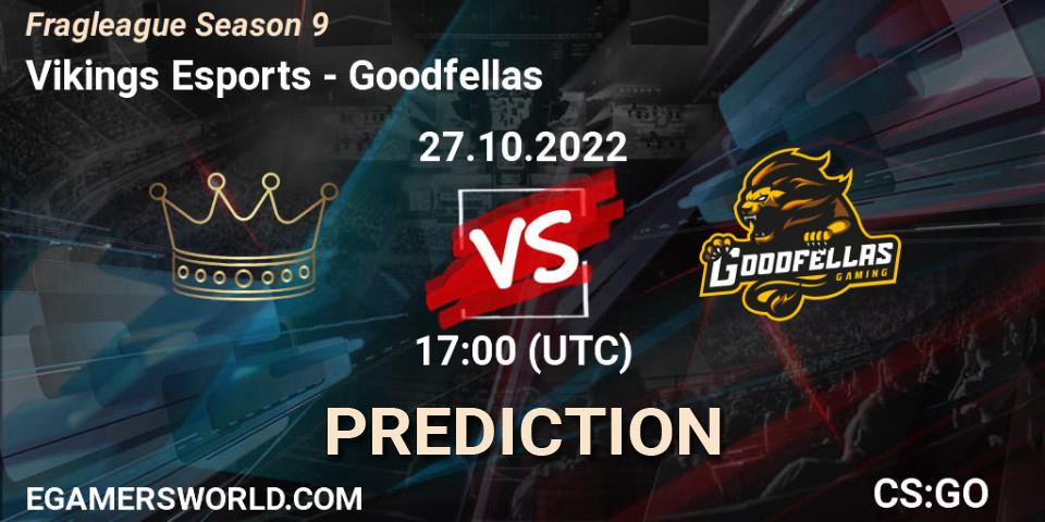 Vikings Esports contre Goodfellas : prédiction de match. 27.10.22. CS2 (CS:GO), Fragleague Season 9