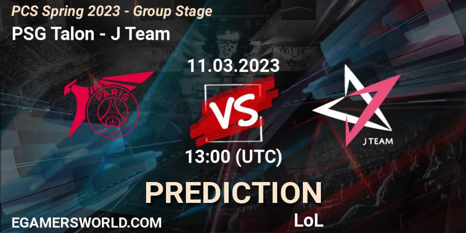 PSG Talon contre J Team : prédiction de match. 19.02.23. LoL, PCS Spring 2023 - Group Stage