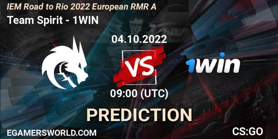 Team Spirit contre 1WIN : prédiction de match. 04.10.22. CS2 (CS:GO), IEM Road to Rio 2022 European RMR A