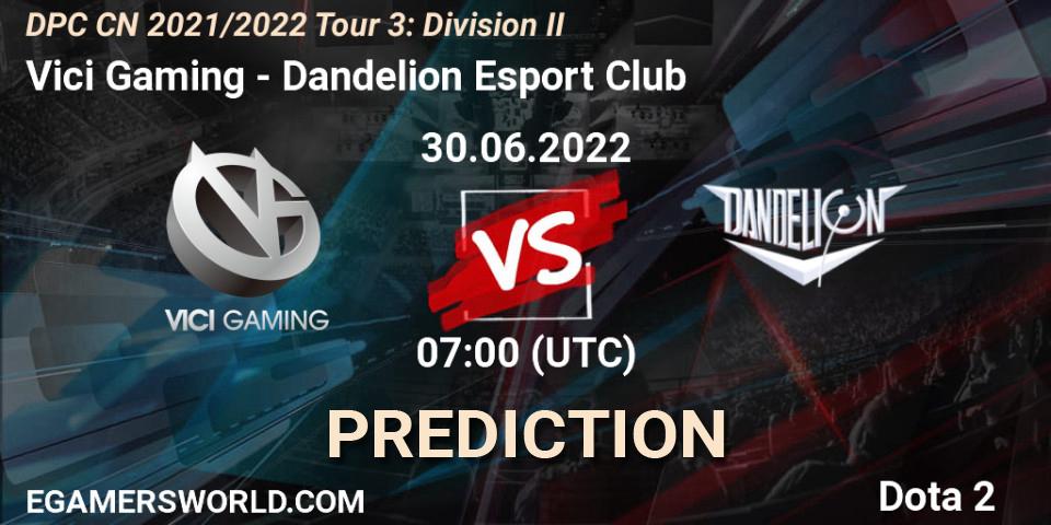 Vici Gaming contre Dandelion Esport Club : prédiction de match. 01.07.2022 at 06:59. Dota 2, DPC 2021/2022 China Tour 3: Division I