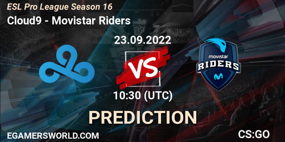 Cloud9 contre Movistar Riders : prédiction de match. 23.09.22. CS2 (CS:GO), ESL Pro League Season 16