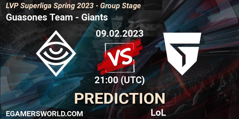 Guasones Team contre Giants : prédiction de match. 09.02.23. LoL, LVP Superliga Spring 2023 - Group Stage