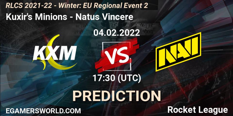 Kuxir's Minions contre Natus Vincere : prédiction de match. 04.02.2022 at 17:30. Rocket League, RLCS 2021-22 - Winter: EU Regional Event 2