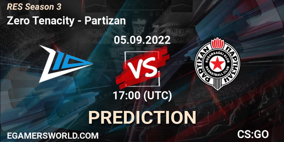 Zero Tenacity contre Partizan : prédiction de match. 05.09.2022 at 17:00. Counter-Strike (CS2), RES Season 3