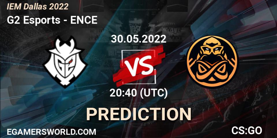 G2 Esports contre ENCE : prédiction de match. 30.05.2022 at 21:10. Counter-Strike (CS2), IEM Dallas 2022