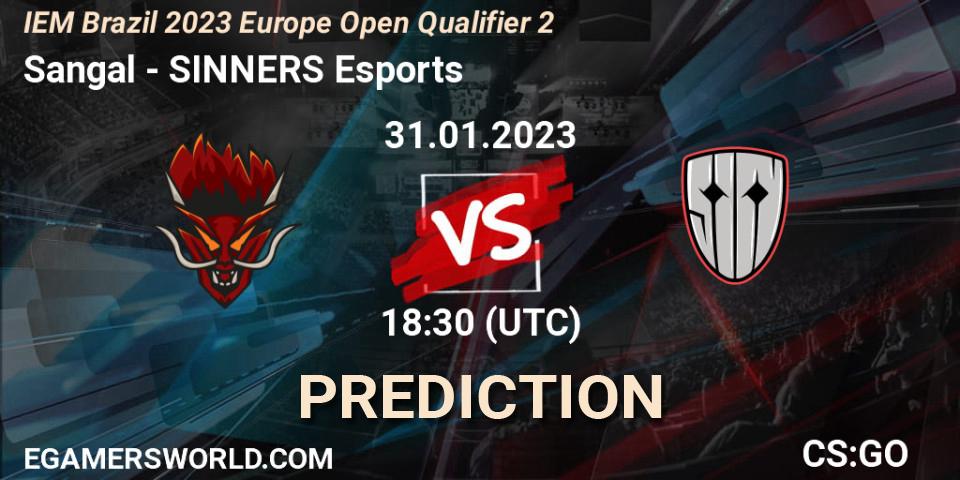 Sangal contre SINNERS Esports : prédiction de match. 31.01.2023 at 18:30. Counter-Strike (CS2), IEM Brazil Rio 2023 Europe Open Qualifier 2
