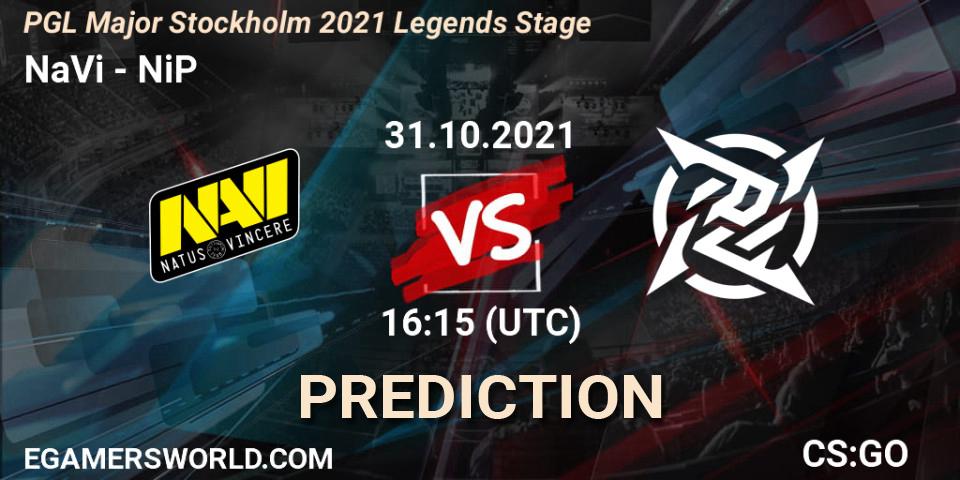 NaVi contre NiP : prédiction de match. 31.10.21. CS2 (CS:GO), PGL Major Stockholm 2021 Legends Stage