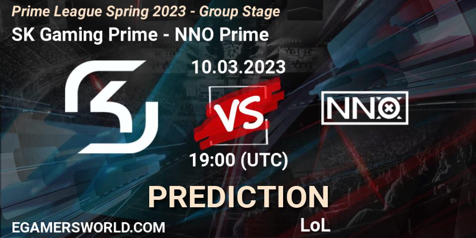 SK Gaming Prime contre NNO Prime : prédiction de match. 10.03.23. LoL, Prime League Spring 2023 - Group Stage