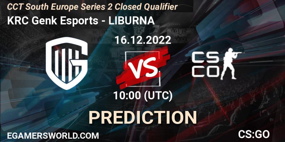 KRC Genk Esports contre LIBURNA : prédiction de match. 16.12.22. CS2 (CS:GO), CCT South Europe Series 2 Closed Qualifier