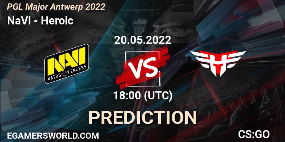 NaVi contre Heroic : prédiction de match. 20.05.2022 at 17:30. Counter-Strike (CS2), PGL Major Antwerp 2022